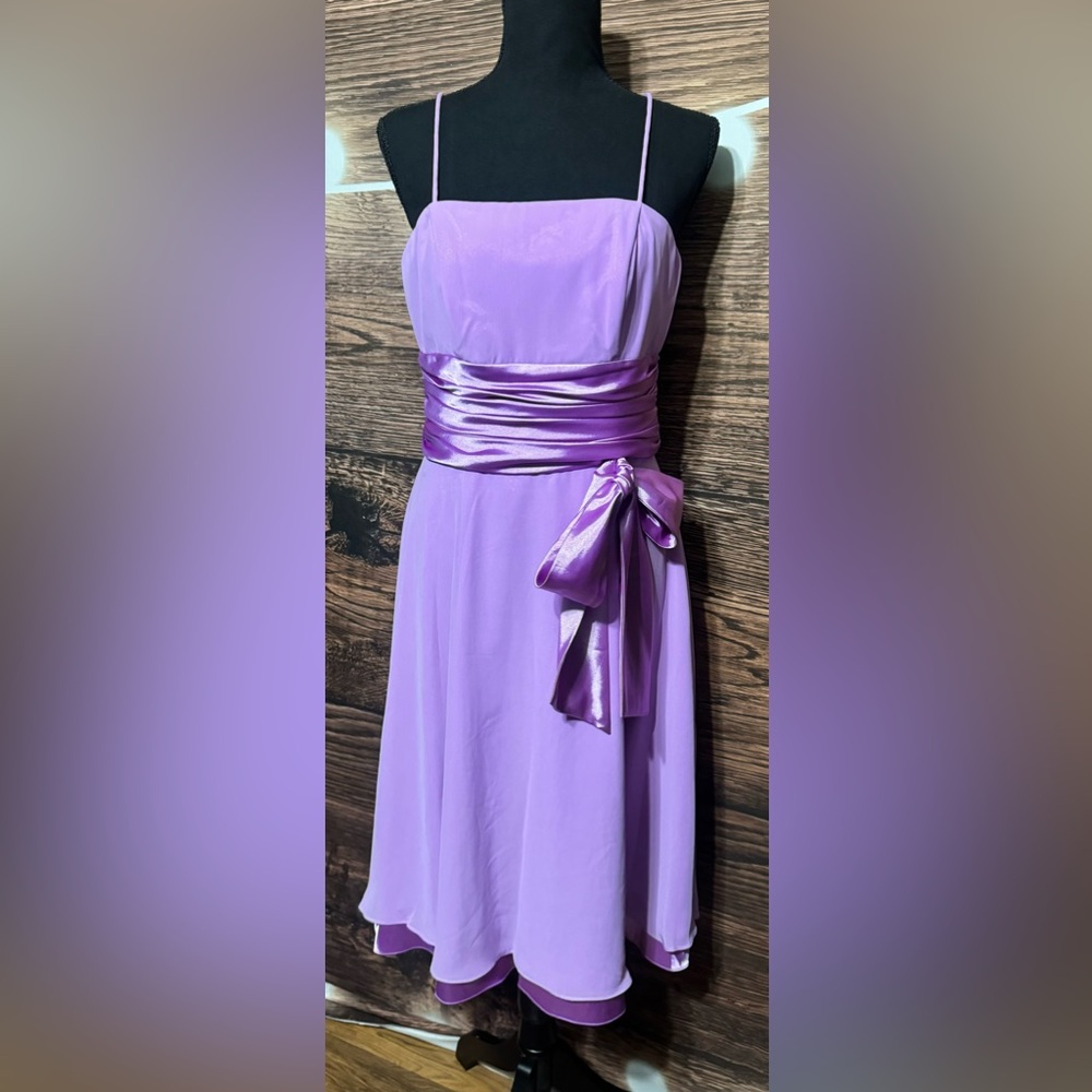 Ellen purple dress with belt